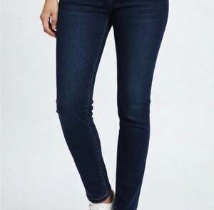 J.Jill Authentic Fit Slim-Leg Ankle Jeans in Dark Wash Denim